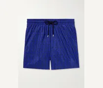 Mahina Straight-Leg Mid-Length Printed Recycled Swim Shorts