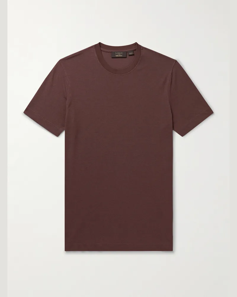 Slowear Incotex Zanone Slim-Fit IceCotton T-Shirt Brown