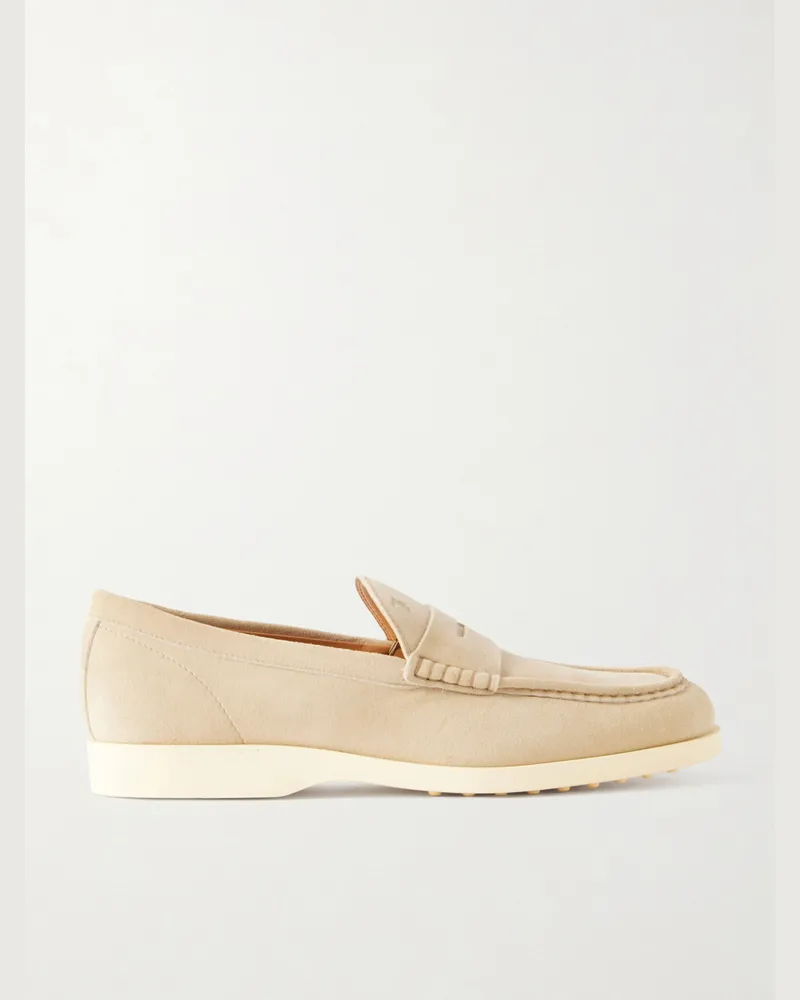 TOD'S Elisir Suede Loafers Brown