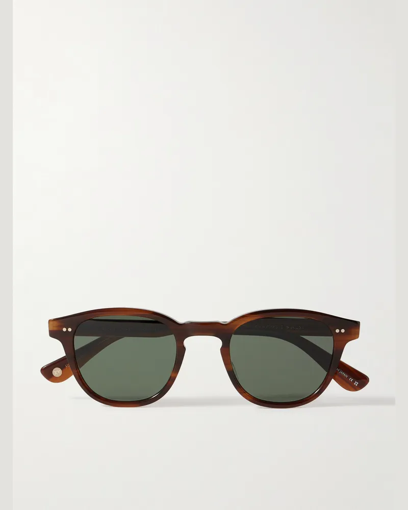 Garrett Leight Evan Round-Frame Acetate Sunglasses Tortoiseshell