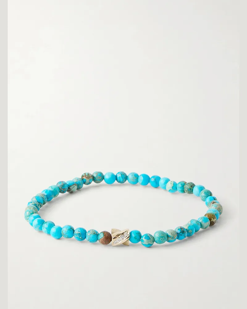 Luis Morais 14-Karat Gold Ruby and Sapphire Bracelet Blue