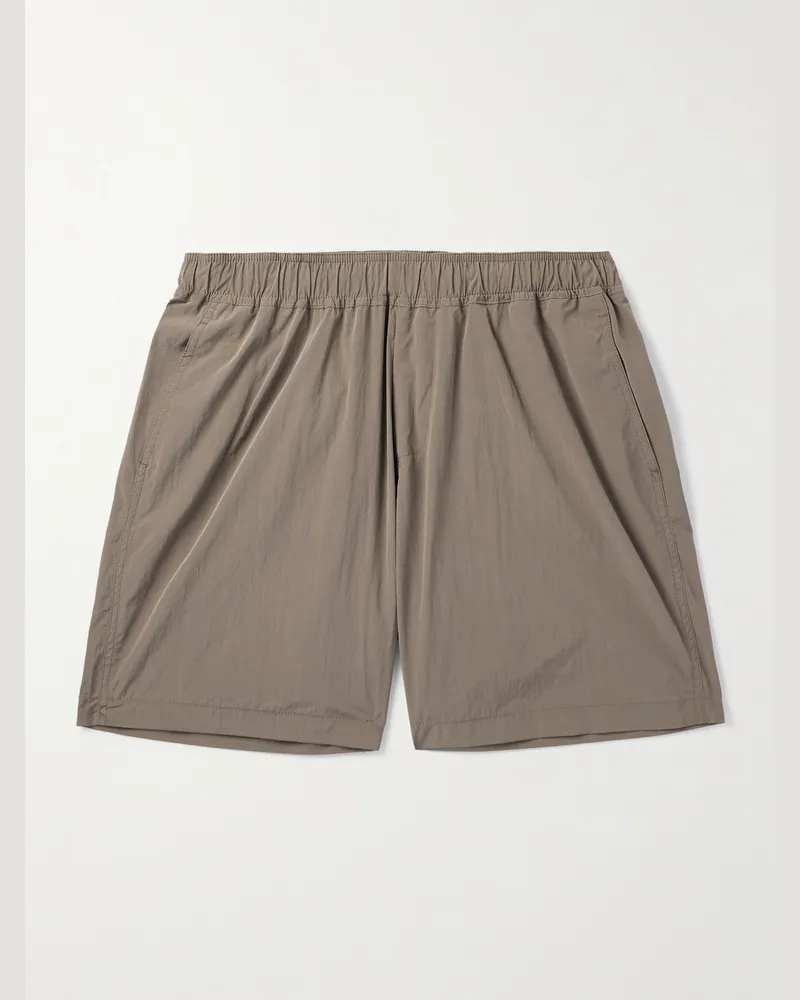 SSAM Wide-Leg Shell Shorts Brown