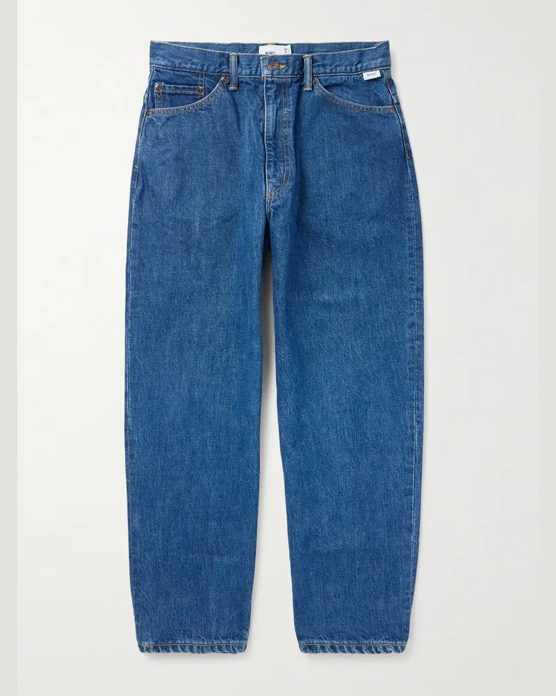 WTAPS Blues gerade geschnittene verkürzte Jeans Blau