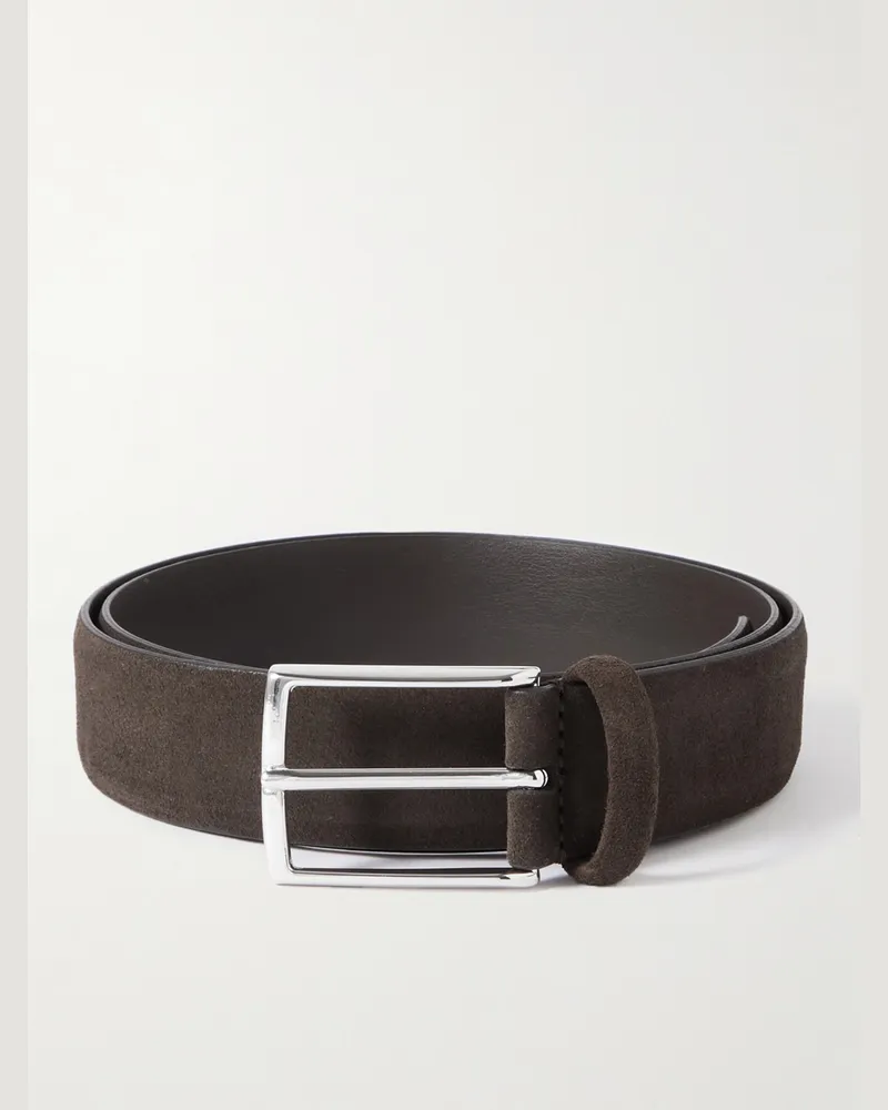 Anderson's 3.5cm Suede Belt Brown