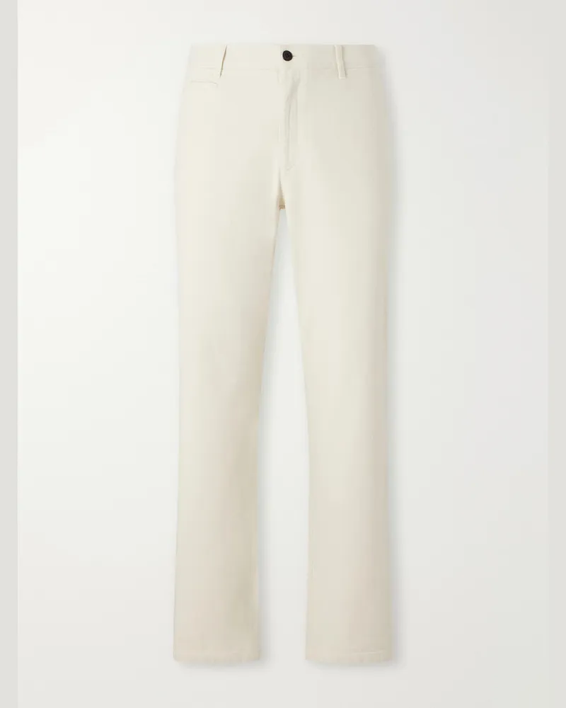 Portuguese Flannel Labura Straight-Leg Cotton-Gabardine Trousers Neutrals