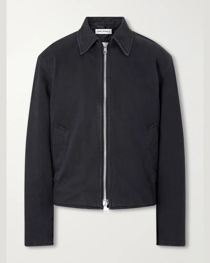 Our Legacy Slight Padded Organic Cotton-Twill Jacket Black