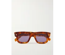 1402 Sonnenbrille mit eckigem Rahmen aus Azetat in Schildpattoptik