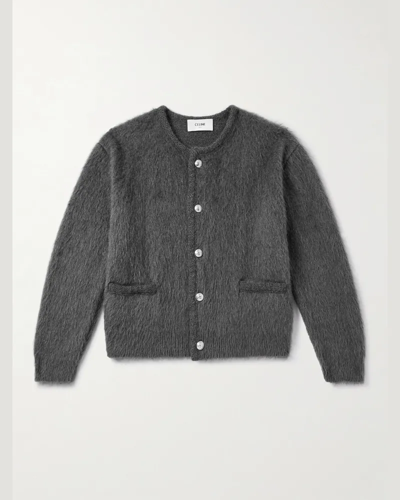 Celine Cardigan aus einer gebürsteten Mohairmischung Grau