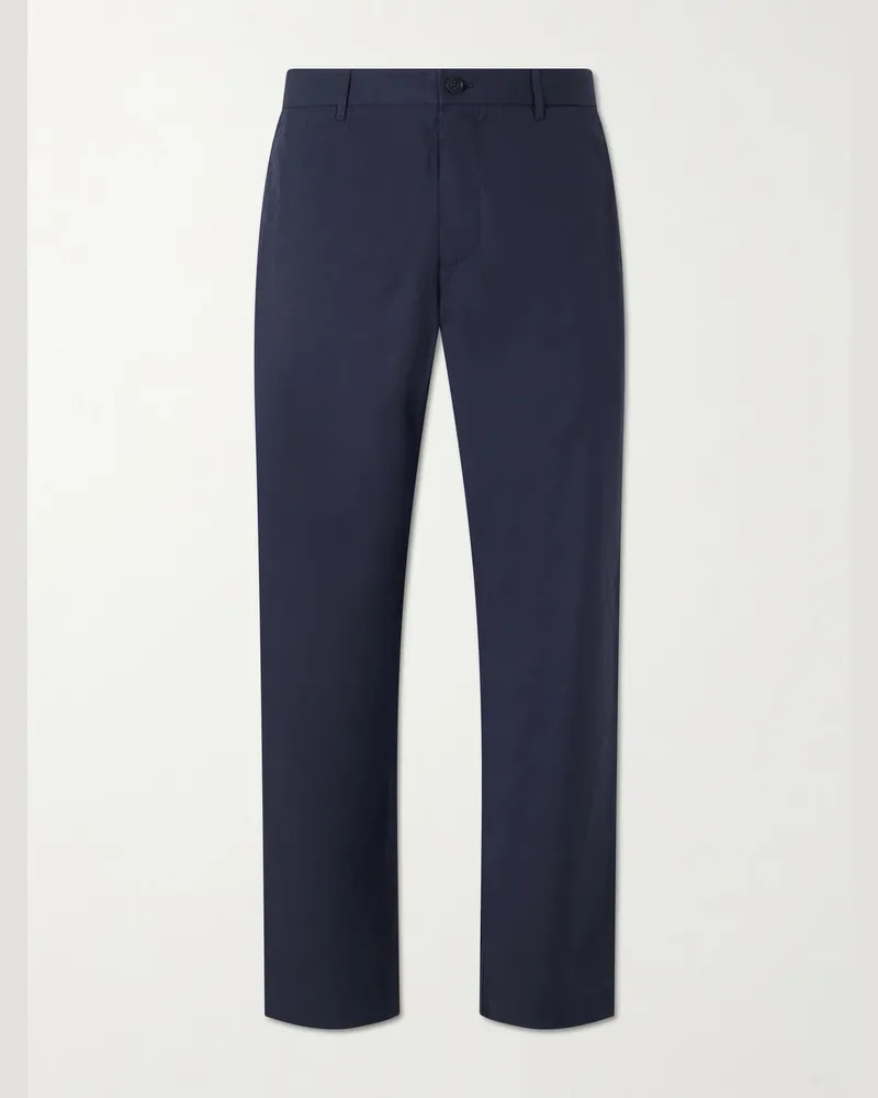 NN 07 Brendan 10042 Straight-Leg Organic Cotton-Blend Chino Blue