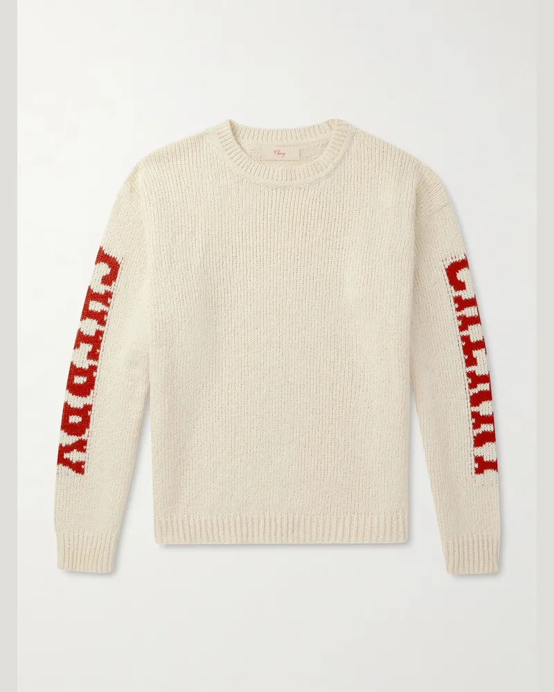 Cherry Los Angeles Pullover aus Baumwolle mit Intarsienlogomotiven Neutral