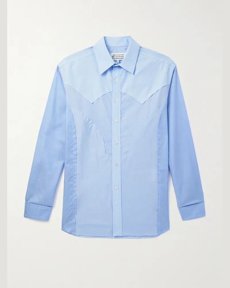 Maison Margiela Hemd aus Baumwollpopeline Blau