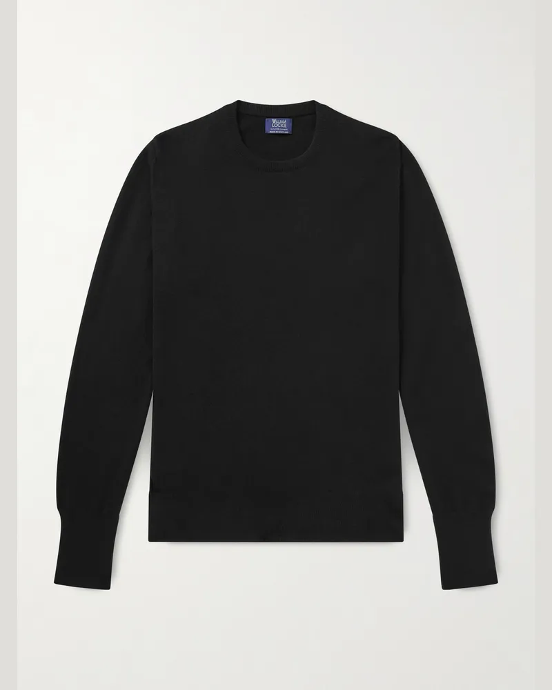 William Lockie Oxton Pullover aus Kaschmir Schwarz