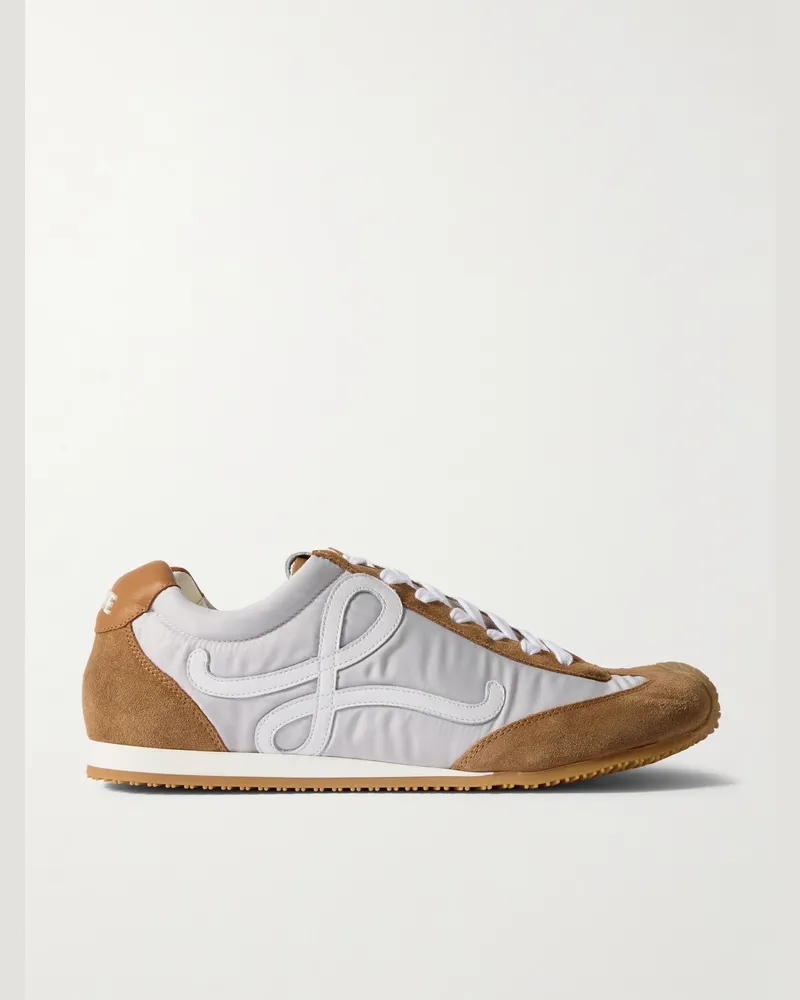Loewe Ballet Runner 2.0 Sneakers aus Shell, Veloursleder und Leder mit Logodetail Grau