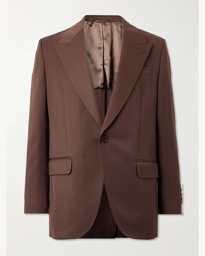 Simone Rocha Sakko aus Twill mit Verzierungen Braun