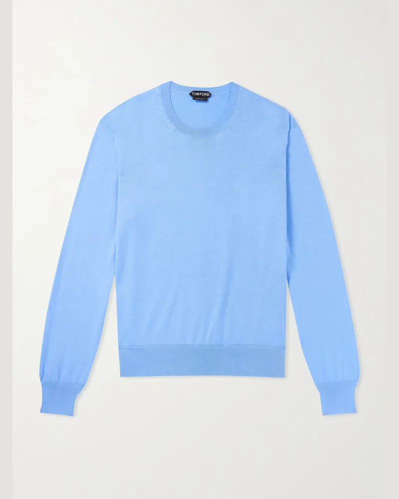 Tom Ford Cotton Sweater Blue