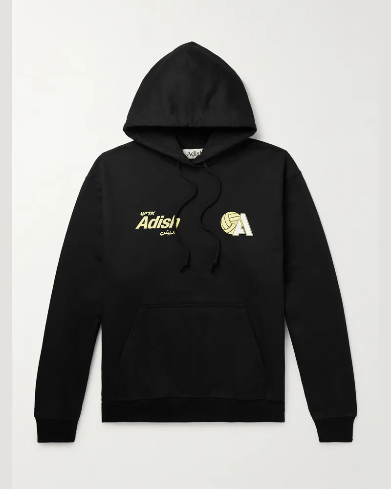 ADISH Kurat Hoodie aus Baumwoll-Jersey mit Logoprint Schwarz