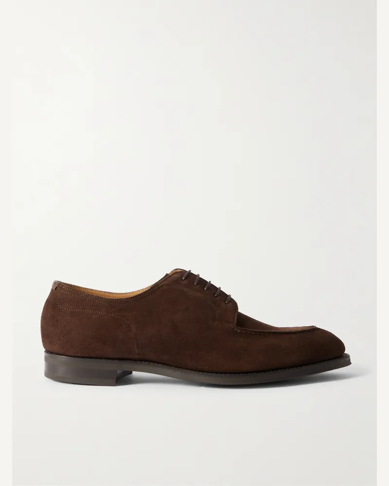 Edward Green Dover Suede Derby Shoes Brown