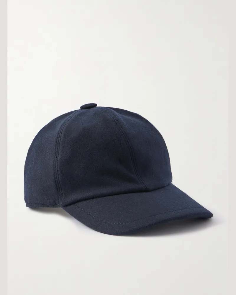 Rubinacci Baseballkappe aus 180s-Wolle Blau