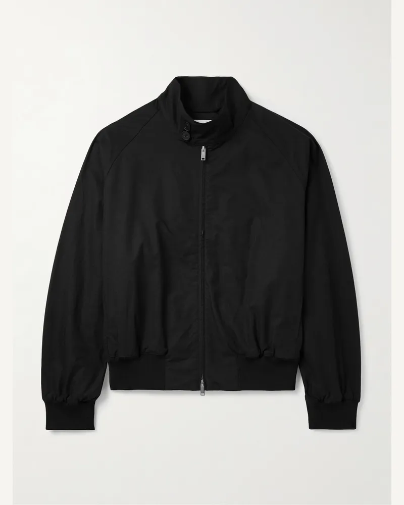 Studio Nicholson Harrington-Jacke aus Canvas aus einer Baumwollmischung Schwarz
