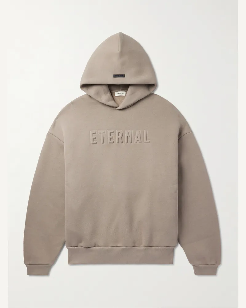 Fear of God Eternal Hoodie aus Jersey aus einer Baumwollmischung mit Logoprägung Braun