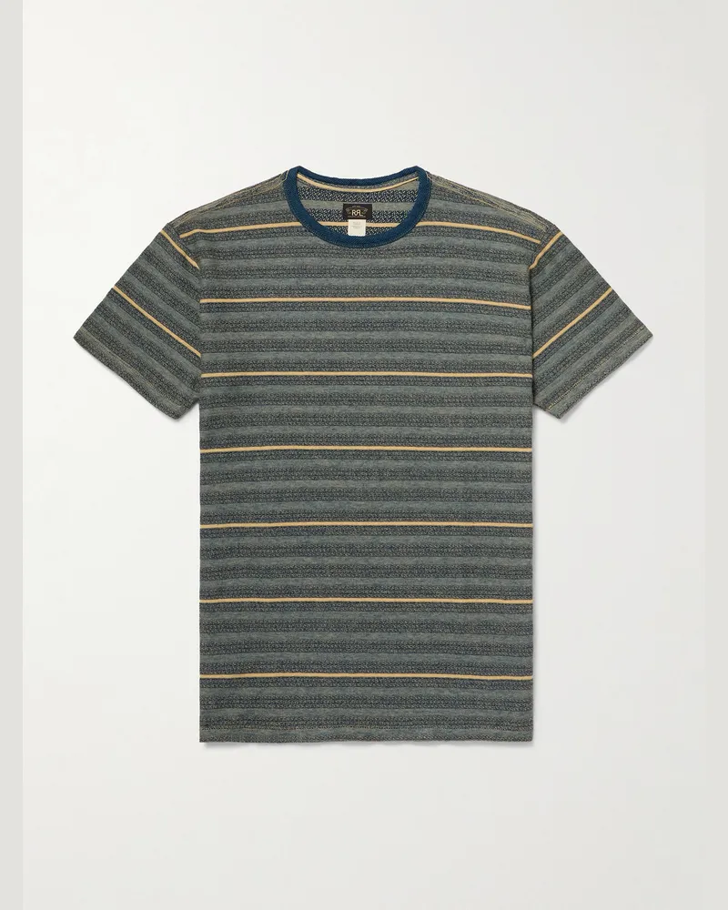 RRL Harvey gestreiftes T-Shirt aus Baumwolle Mehrfarbig