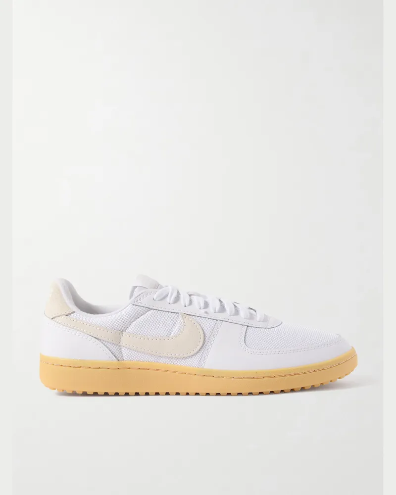 Nike Field General 82 Sneakers aus Mesh und Leder mit Velourslederbesatz Weiß