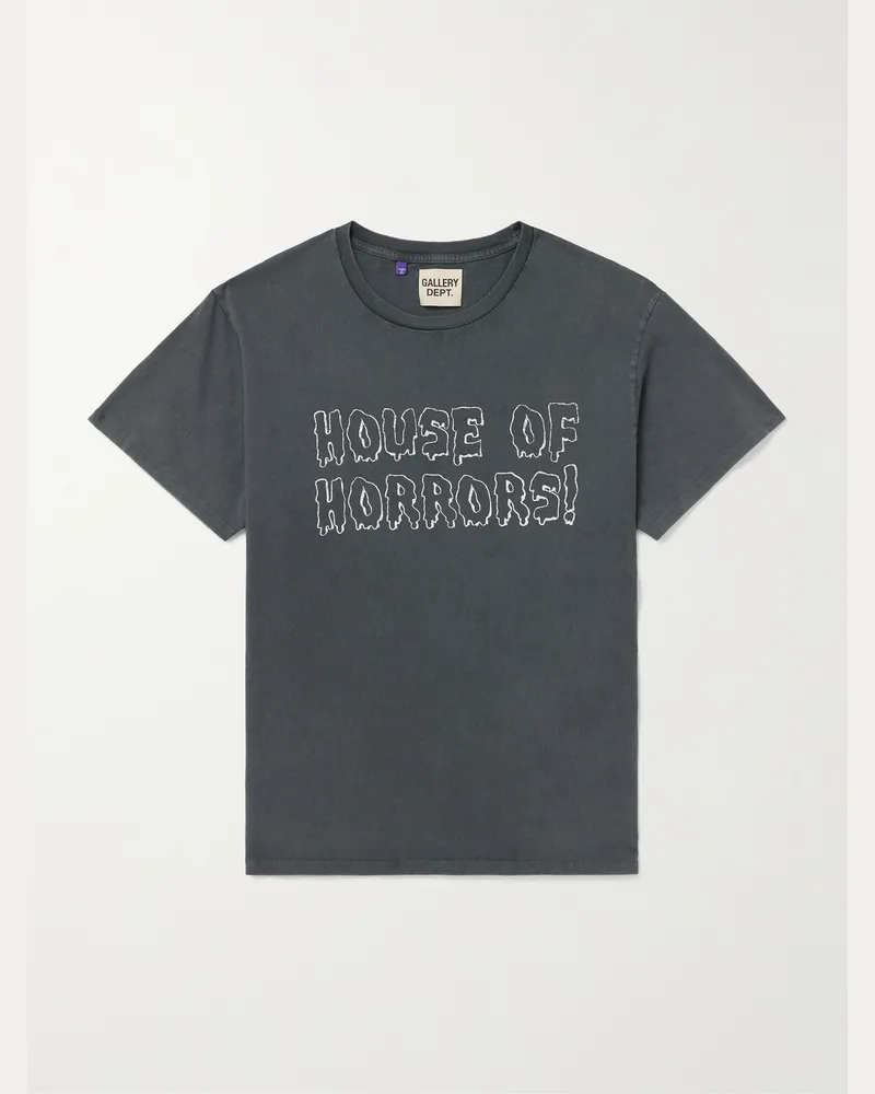 GALLERY DEPT. Horrors T-Shirt aus Baumwoll-Jersey mit Print und Glitter-Finish Grau