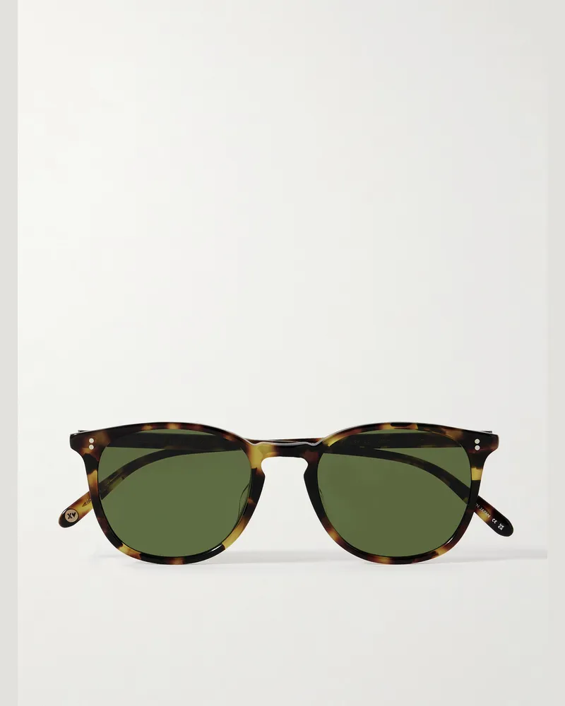 Garrett Leight Kinney Round-Frame Tortoiseshell Acetate Sunglasses Tortoiseshell
