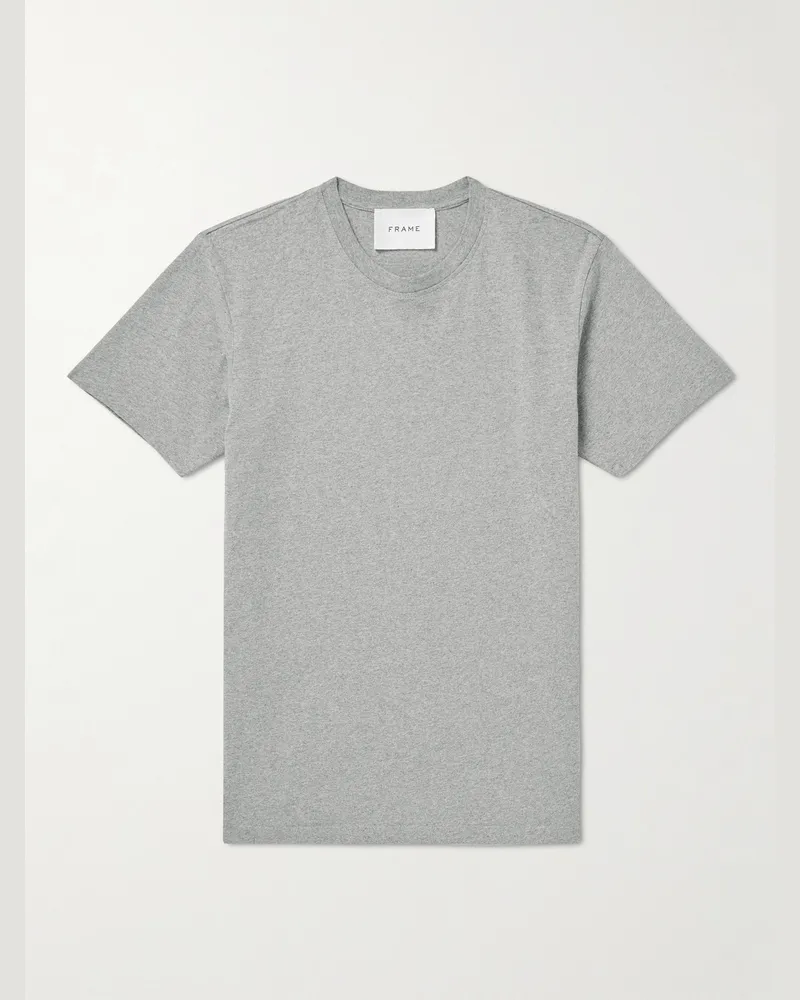 Frame Denim T-Shirt aus Baumwoll-Jersey Grau
