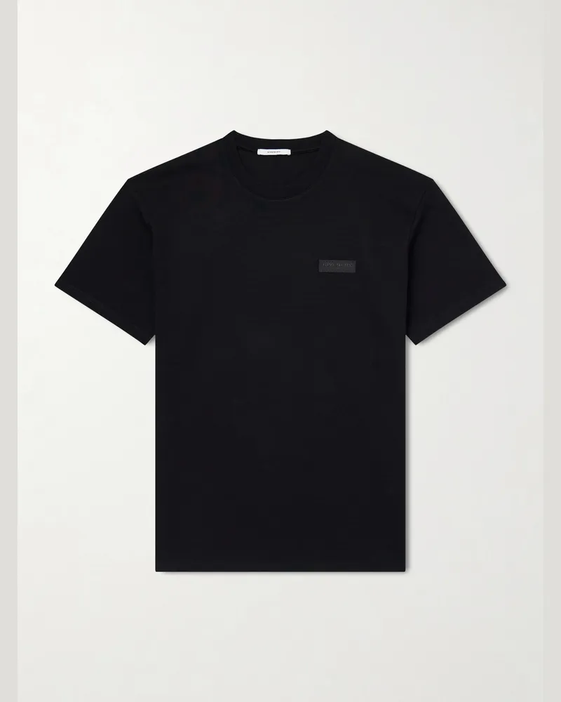 Givenchy Logo-Appliquéd Cotton-Jersey T-Shirt Black
