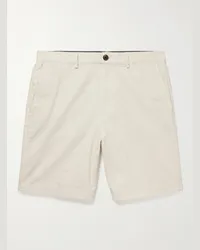 Club Monaco Maddox gerade geschnittene Shorts aus Twill aus einer Baumwollmischung Neutral