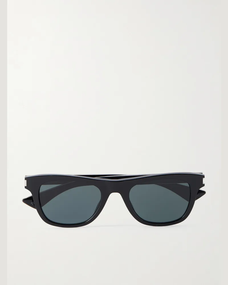 Saint Laurent Sonnenbrille mit eckigem Rahmen aus Azetat Schwarz
