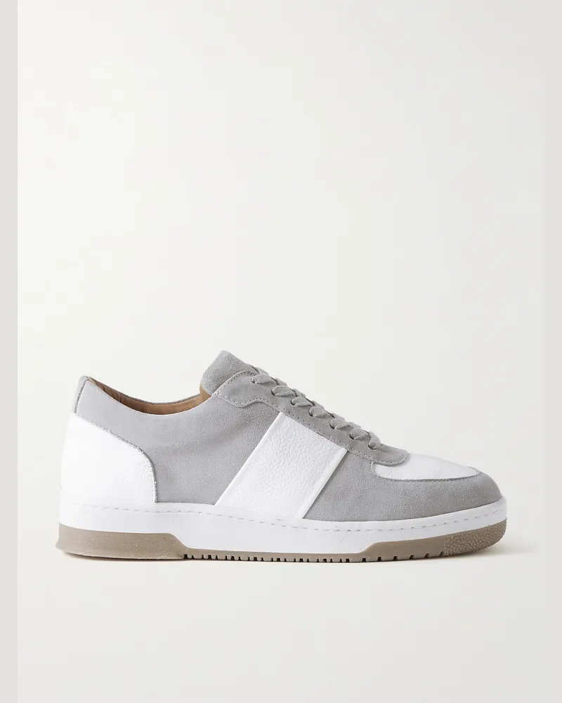 MR P. Atticus Sneakers aus Veloursleder und vollnarbigem Leder Grau