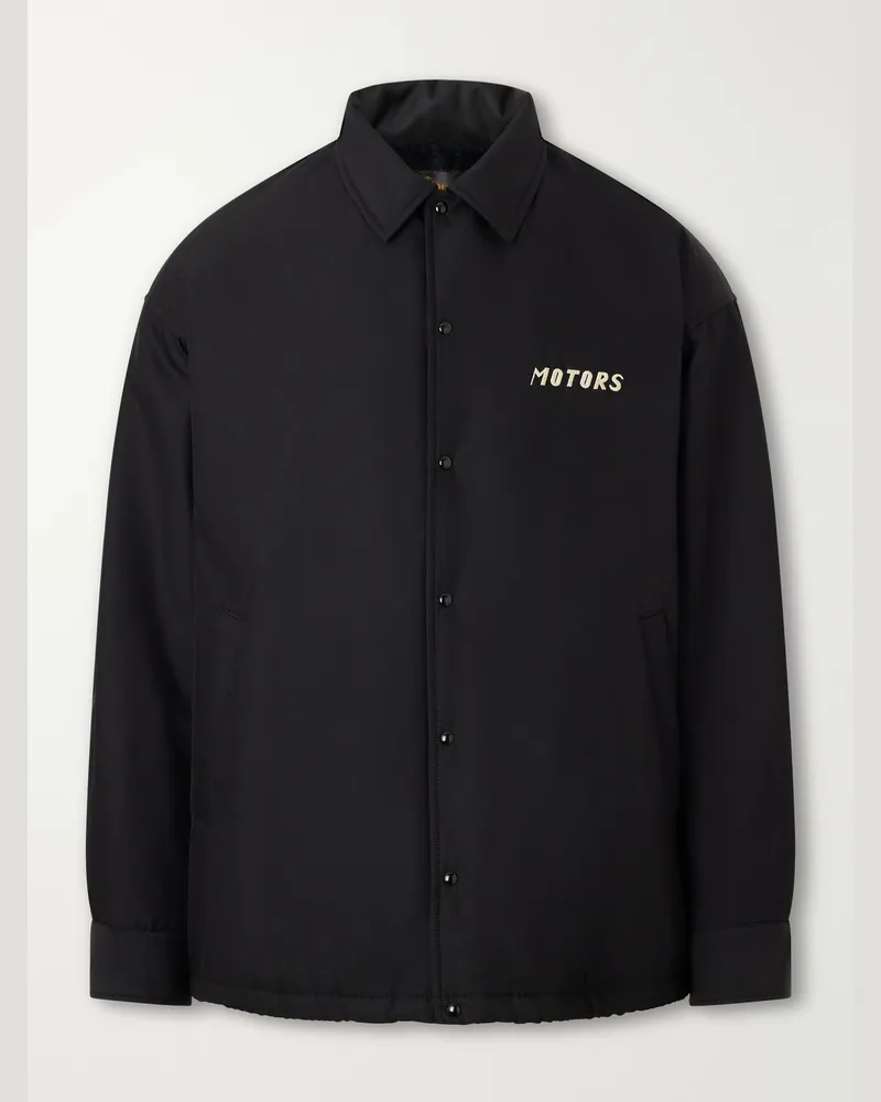 Visvim Embroidered Wool and Silk-Blend-Twill Jacket Black
