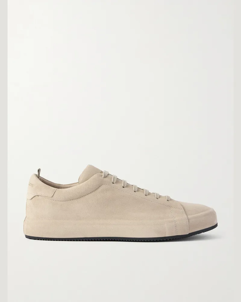Officine Creative Italia Essence 001 Suede Sneakers Neutrals