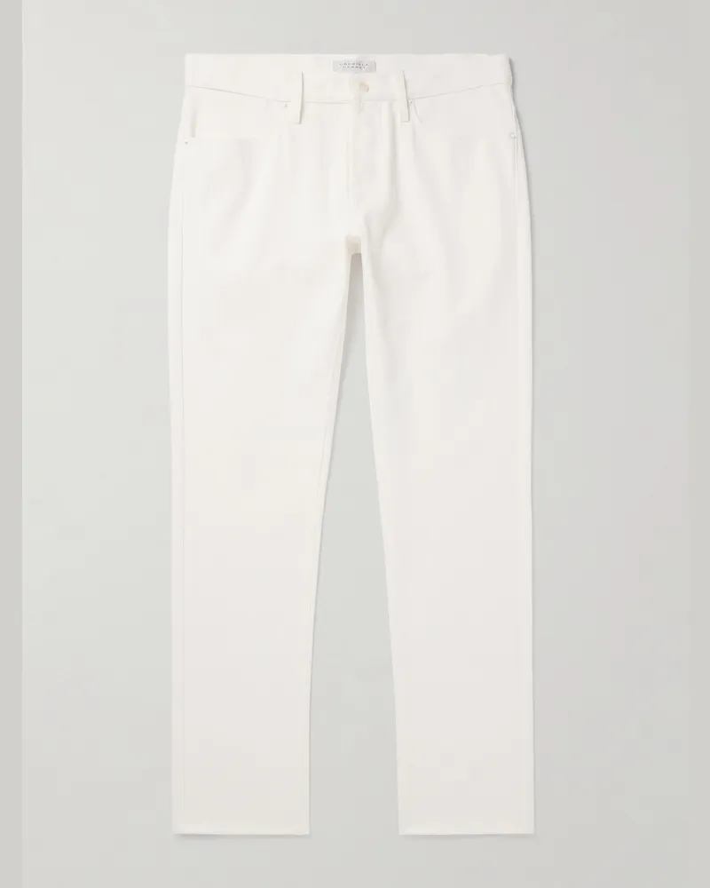 Gabriela Hearst Anthony schmal und gerade geschnittene Hose aus Baumwoll-Twill Neutral