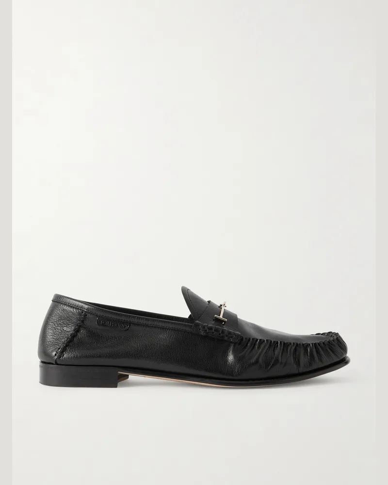 Tom Ford Ripley Embellished Leather Loafers Black