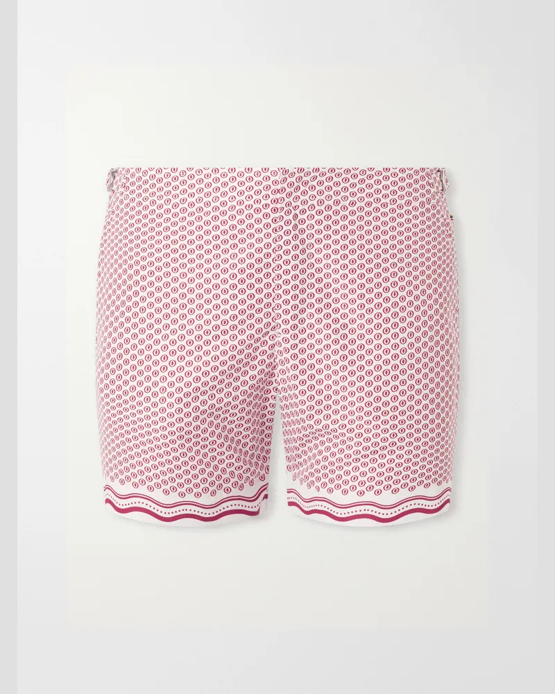 Orlebar Brown Bulldog Straight-Leg Mid-Length Printed Swim Shorts Pink
