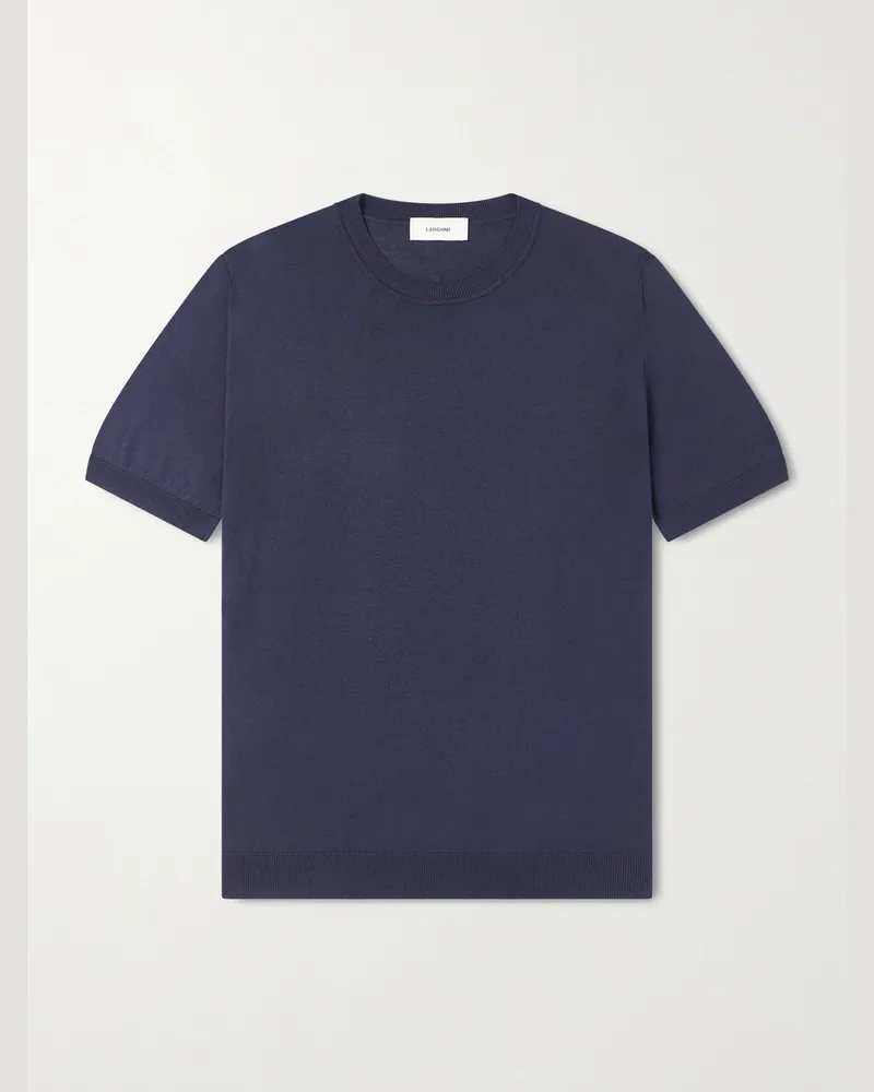 LARDINI Pullover aus Seide Blau