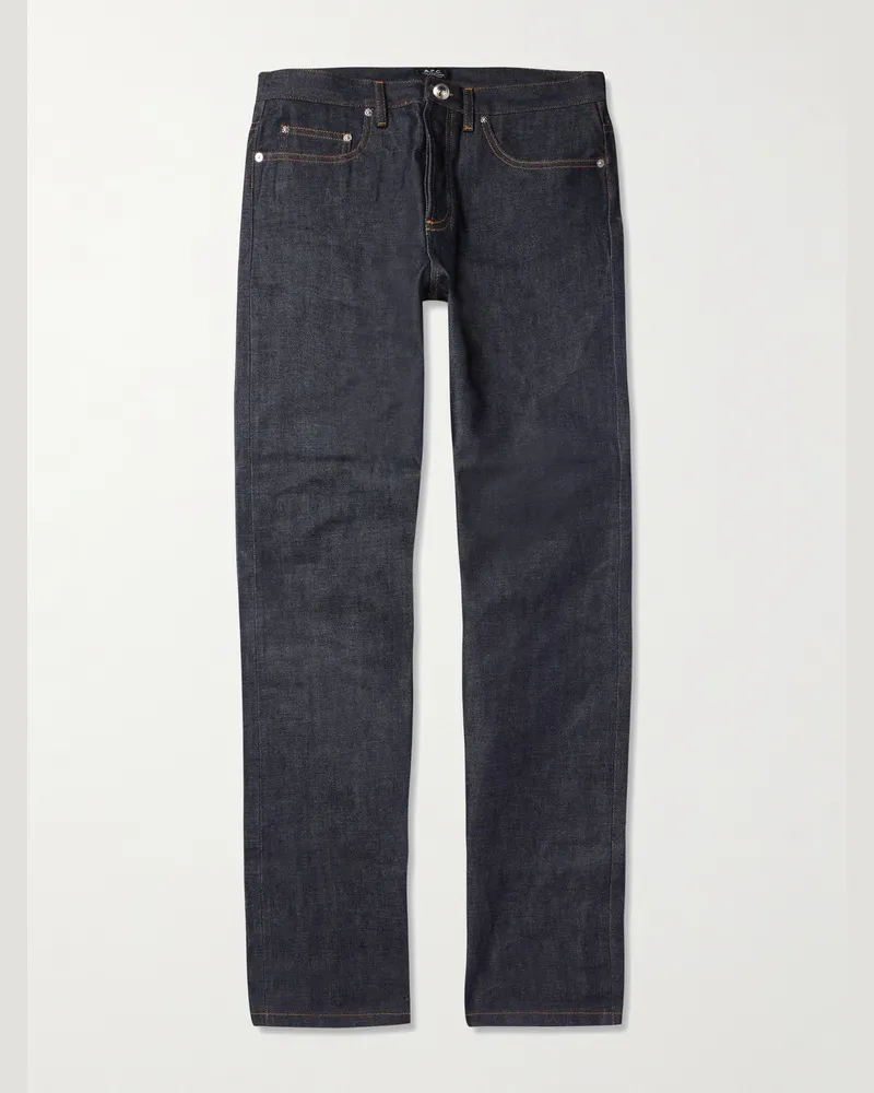 A.P.C. New Standard Dry Selvedge Denim Jeans Blue