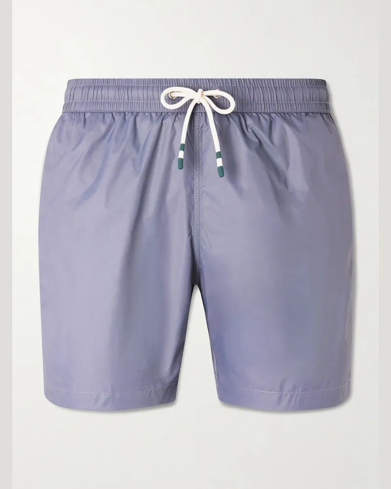 Hartford Straight-Leg Mid-Length Recycled Swim Shorts Gray