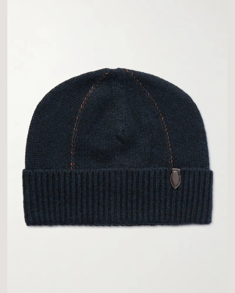 Berluti Beanie aus Kaschmir Blau