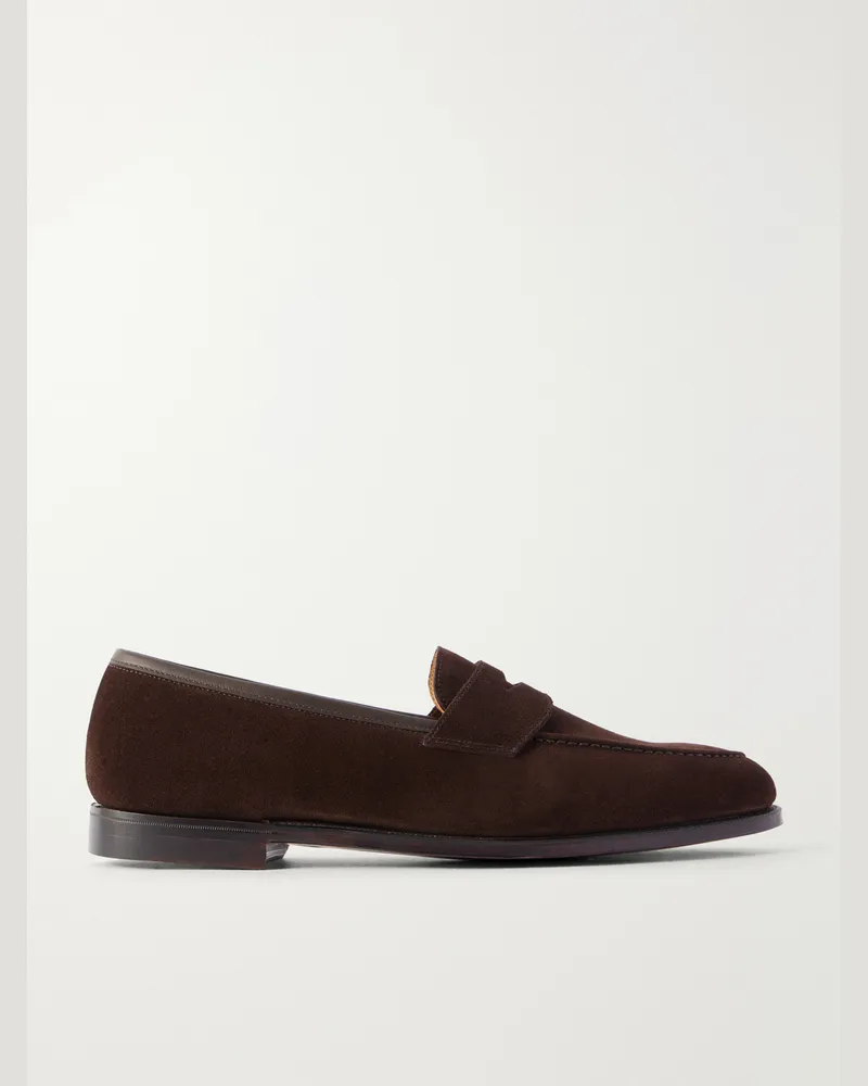 George Cleverley Bradley II Suede Loafers Brown