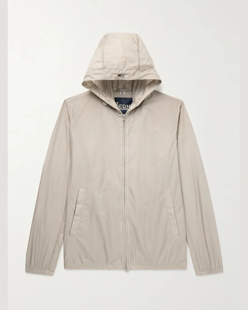 Herno Kapuzenjacke aus Ripstop Neutral