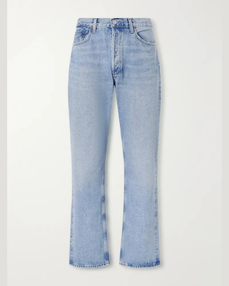 AGOLDE 90's Straight-Leg Distressed Organic Cotton Jeans Blue