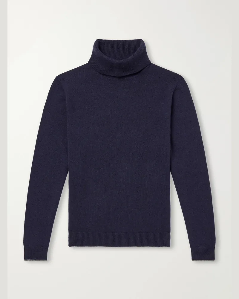 SEASE Cashmere Rollneck Sweater Blue