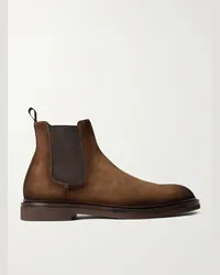 Officine Creative Italia Dude Flexi Chelsea Boots aus Veloursleder Braun