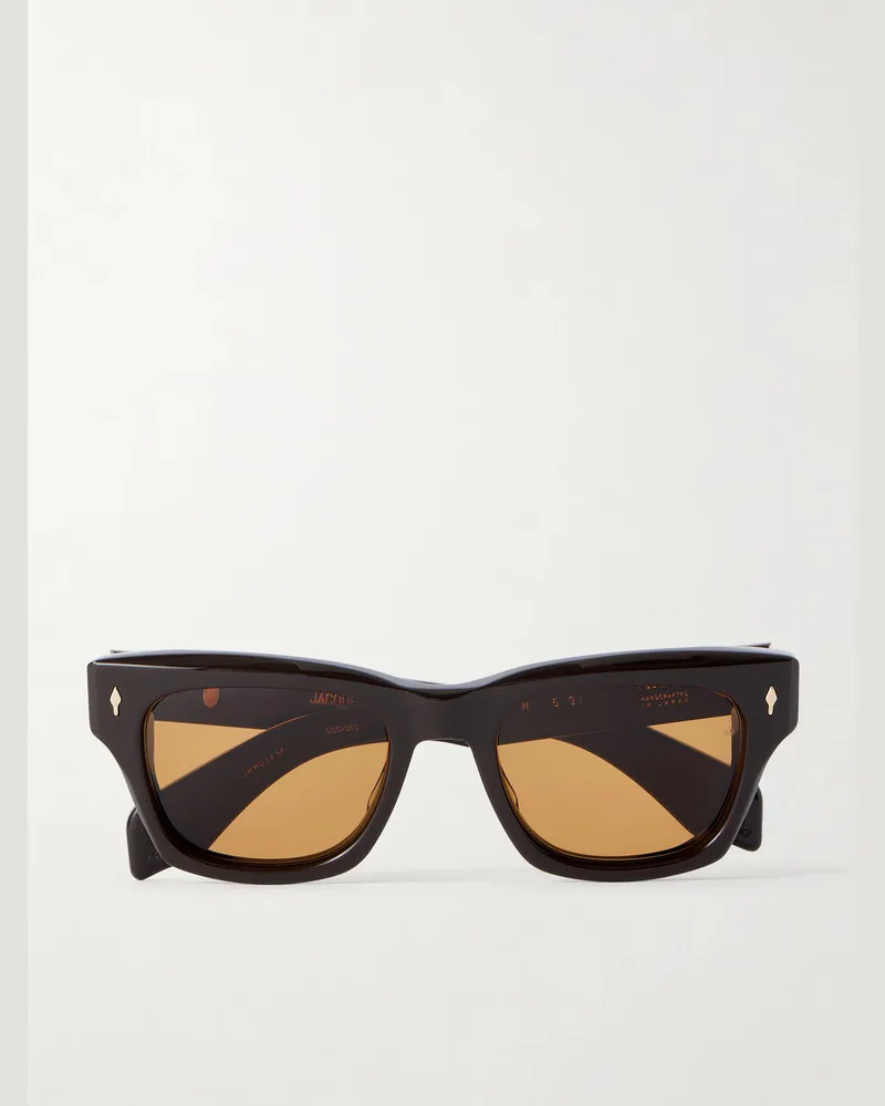 Jacques Marie Mage Dealan 53 Square-Frame Acetate Sunglasses Brown