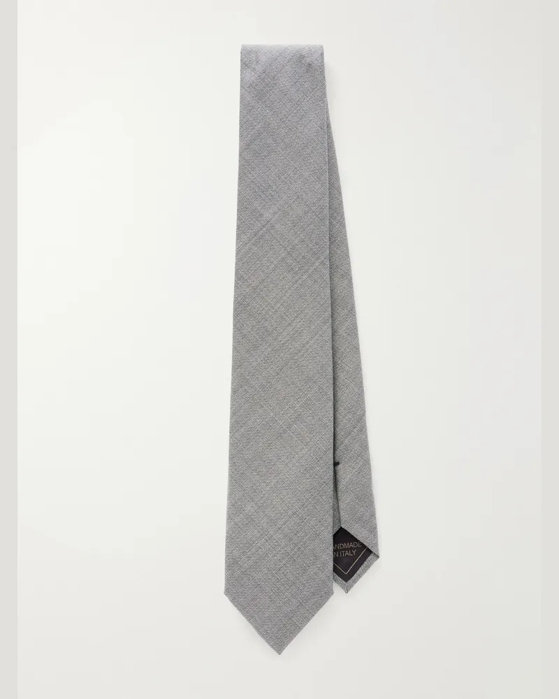 Brioni 7cm Wool Tie Gray