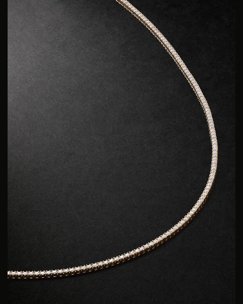 Sydney Evan Tenniskette aus 14 Karat Gold mit Diamanten Gold